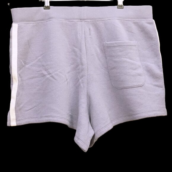Madewell Lavander Shorts Terry Cloth White Side Strips Pull On Retro Women’s XXL - Picture 3 of 7